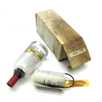 New – Open box Parker PS125 Pneumatic Poly Bowl Pressure: 150 PSI Twist Drain
