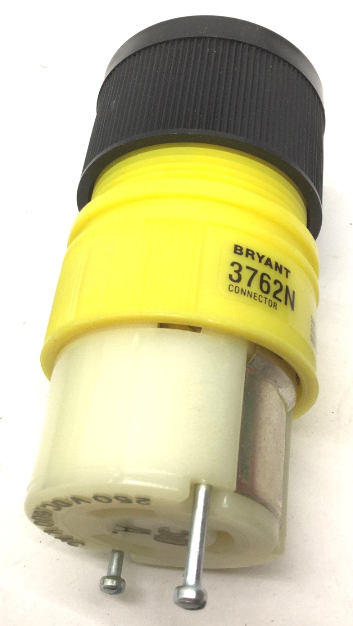 New – Open box Bryant 3762N Nylon Connector 2-Pole 3-Wire 250VDC, 600VAC, 50A, 2P/3W Grounded