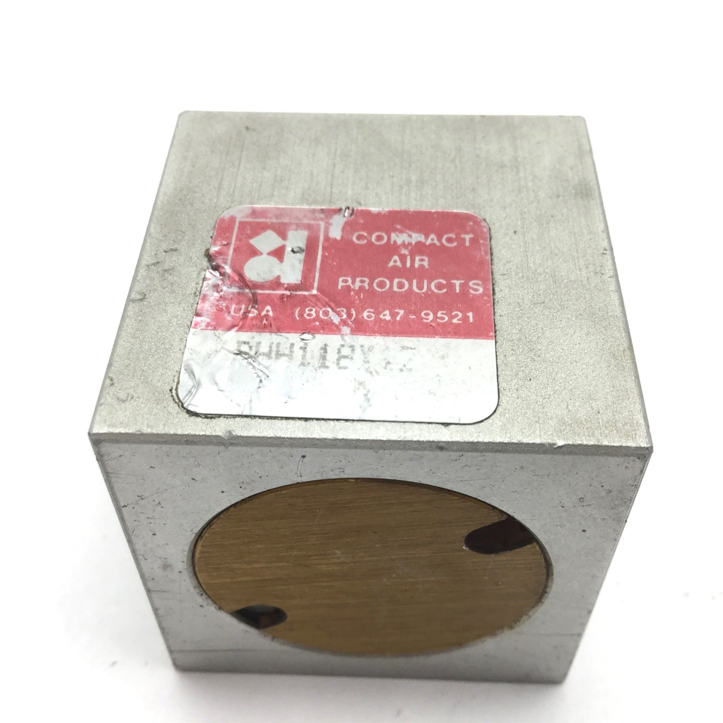 Used Compact BHH118X12 Pneumatic Cylinder, Bore: 1.125", Stroke: 1/2", Ports: 1/8 NPT