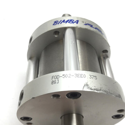 Used Bimba FOD-502-3EE0.375 Flat-1 Pneumatic Cylinder, Bore: 2.5", Stroke: 2"