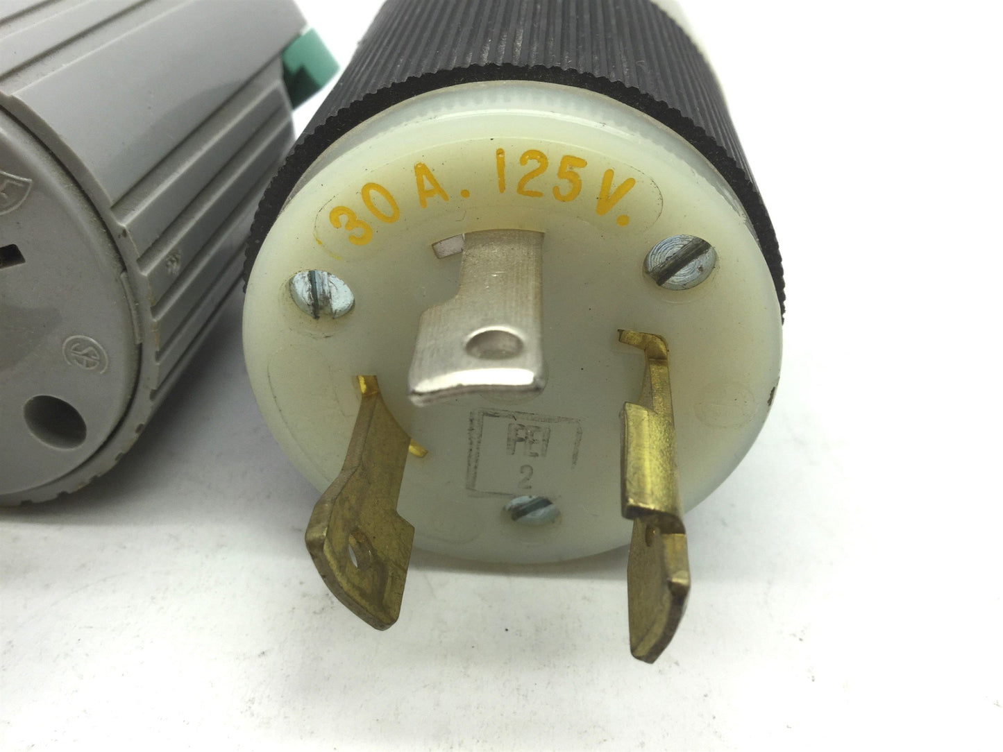 Used Lot of 3 Twist-Lock Turn & Pull Plugs Male 30A 125VAC Eagle Pass Seymour Hubbell