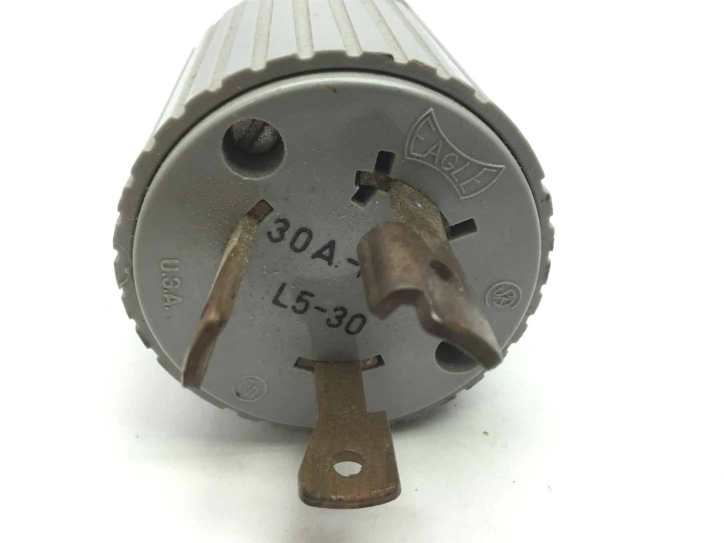Used Lot of 3 Twist-Lock Turn & Pull Plugs Male 30A 125VAC Eagle Pass Seymour Hubbell