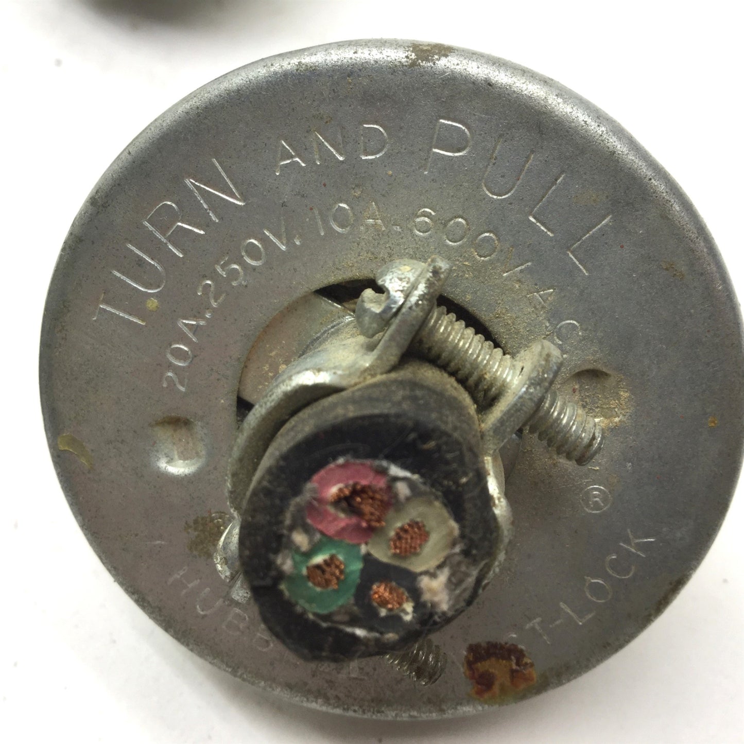 Used Lot of 5 Miscellaneous Turn & Pull Plugs, Male, 20A 250V / 600VAC 10A