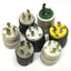 Used Lot of 7 Twist-Lock Turn and Pull Plugs, Male, 30A, 250V 2-Pole 1-Ground
