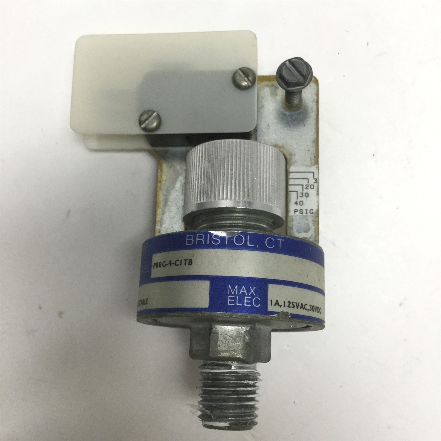 Used Whitman P88G-4-C1TB Guardian P/V Pressure Control Switch 3-40psi, 125VAC 1A