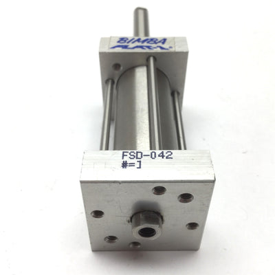 Used Bimba FSD-042 Pneumatic Cylinder, Bore: 0.75", Stroke: 2", Ports: 10-32
