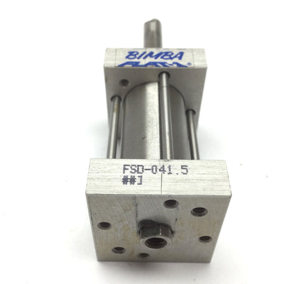 Used Bimba FSD-041.5 Flat-1 Pneumatic Cylinder, Bore: 3/4", Stroke: 1.5", Ports 10-32