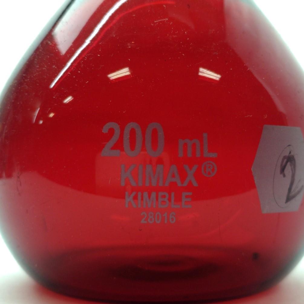 Used Lot of 3 Kimble 28016-250 KIMAX Class A Volumetric Flask, 250mL RAY-SORB