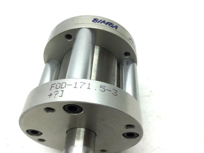 Used Bimba FOD-171.5 Flat-1 Pneumatic Cylinder Bore: 1-1/2" Stroke: 1.5" 200 Psi