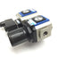 Used Bimba MGR300-08 Regulator with MGV300-08 Soft-Start Dump Valve, 1/4" NPT, 110VAC
