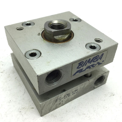Used Bimba FS-170.125 Flat-1 Pneumatic Cylinder Bore: 1-1/2" Stroke: 0.125" 150 Psi