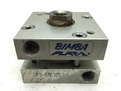 Used Bimba FS-170.125 Flat-1 Pneumatic Cylinder Bore: 1-1/2" Stroke: 0.125" 150 Psi
