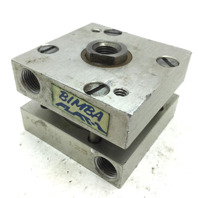 Used Bimba FS-170.125 Flat-1 Pneumatic Cylinder Stroke: 0.125" Bore: 1-1/2" 150 Psi