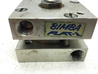 Used Bimba FS-170.125 Flat-1 Pneumatic Cylinder Stroke: 0.125" Bore: 1-1/2" 150 Psi