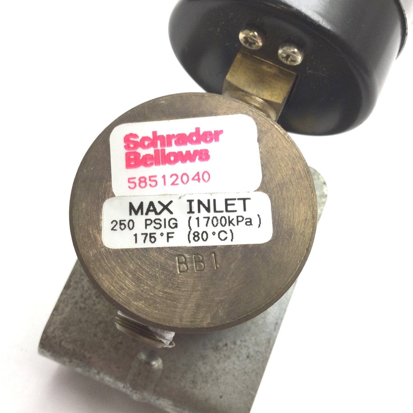 Used Schrader Bellows 5851-2040 Pneumatic Regulator, Pressure: 250psi Max, 1/8" NPT