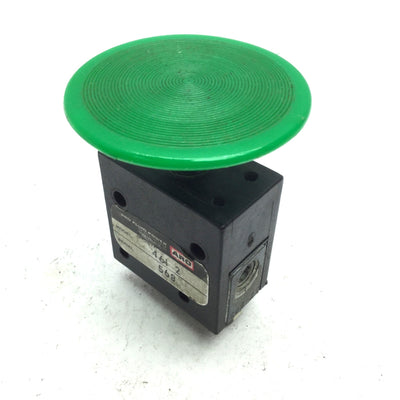 Used Aro 46I 2 Palm Push Button 2-Position 3-Way, Hose Port Diameter: 0.17"