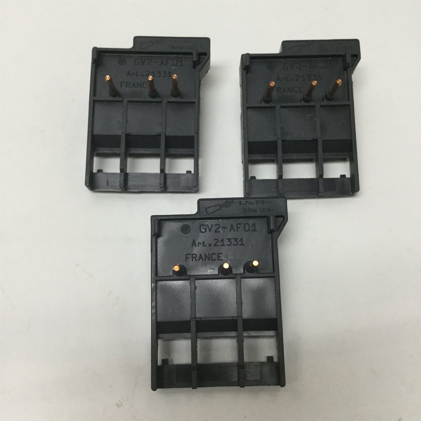Used Lot of 3 Telemecanique GV2-AF01 Manual Starter Combination Combo Block Accessory