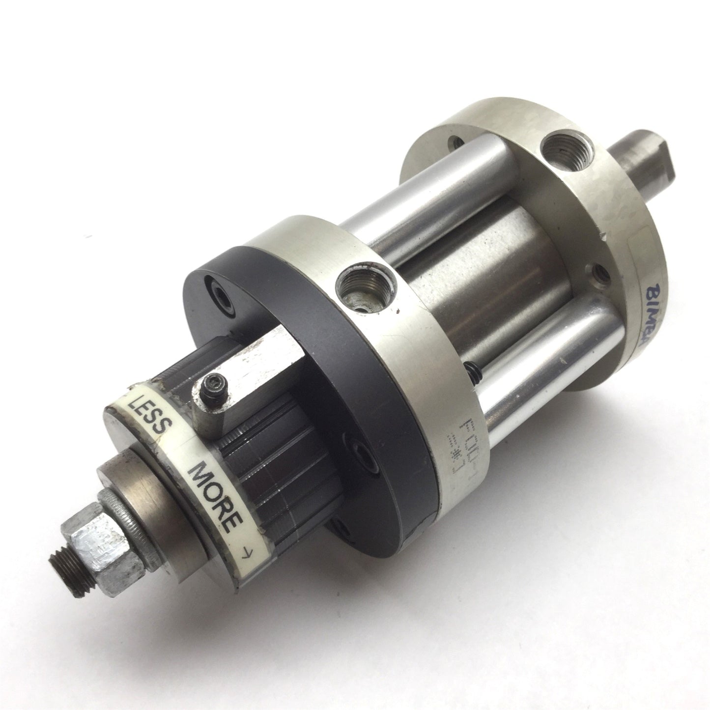 Used Bimba FOD-171.5-3 Flat-1 Pneumatic Cylinder, W/ Limiter, Bore: 1.5", 1.5" Stroke