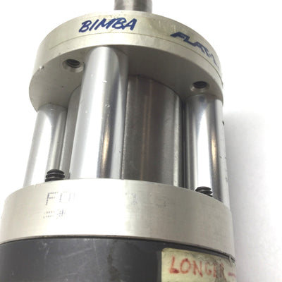 Used Bimba FOD-171.5-3 Flat-1 Pneumatic Cylinder, W/ Limiter, Bore: 1.5", 1.5" Stroke