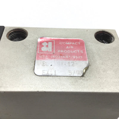 Used Compact BD118X112 Pneumatic Cylinder, With Limiter, Bore: 1-1/8", Stroke: 1-1/2"