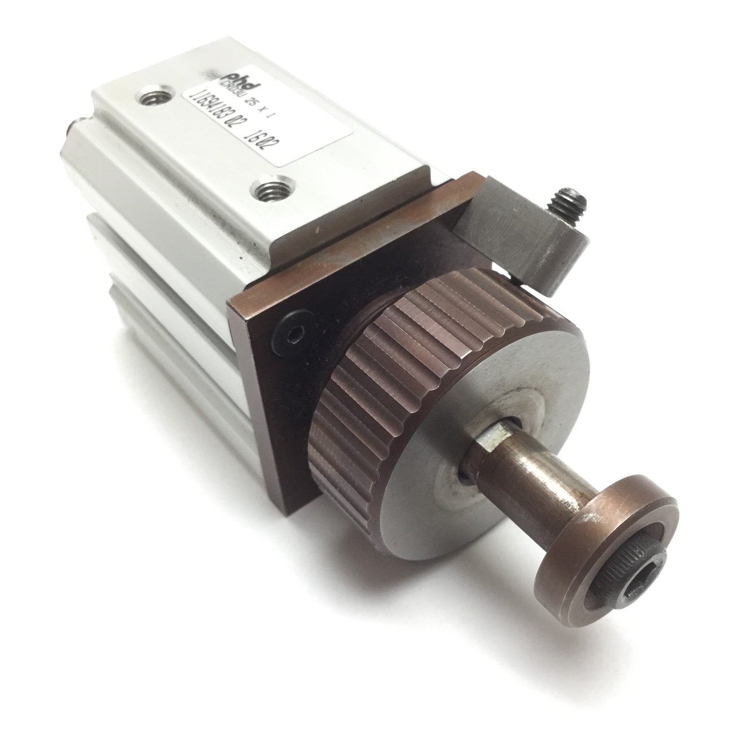 Used Phd CRD3U 25X1 Pneumatic Cylinder, With Limiter, Bore: 25mm (1"), Stroke: 1"