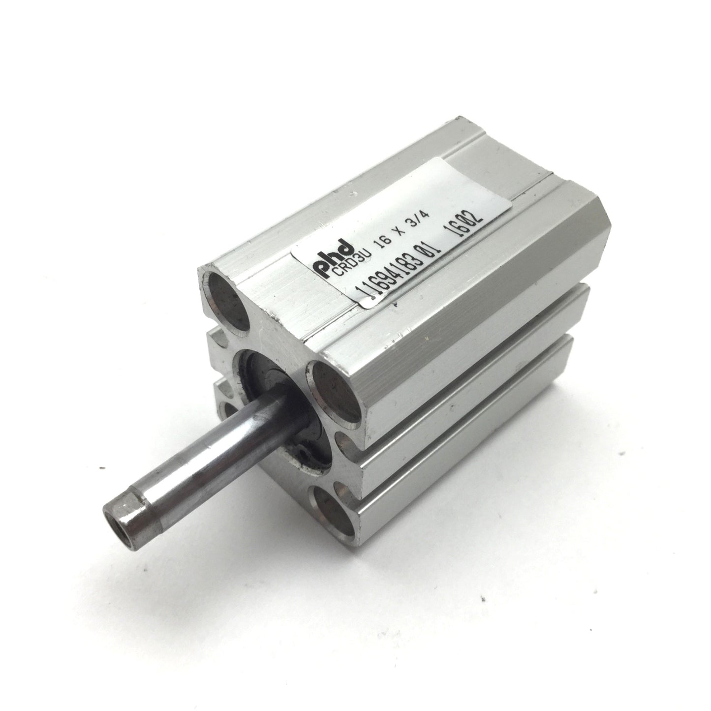 Used Phd CRD3U 16X3/4 Pneumatic Cylinder, Bore: 16mm (5/8"), Stroke: 3/4", 10-32