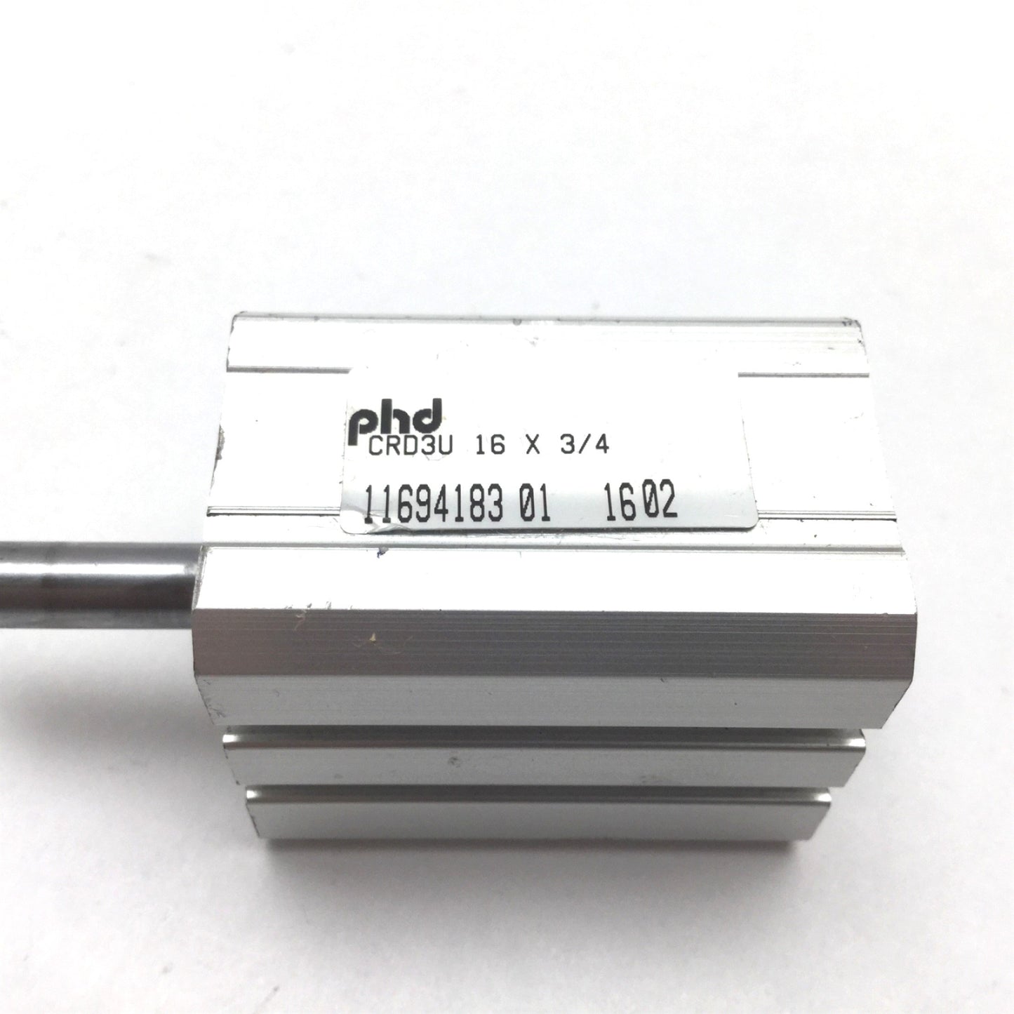 Used Phd CRD3U 16X3/4 Pneumatic Cylinder, Bore: 16mm (5/8"), Stroke: 3/4", 10-32