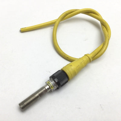 Used Omron E2E-X1R5E1-M1 Inductive Proximity Sensor, Range: 1.5mm, With Cable