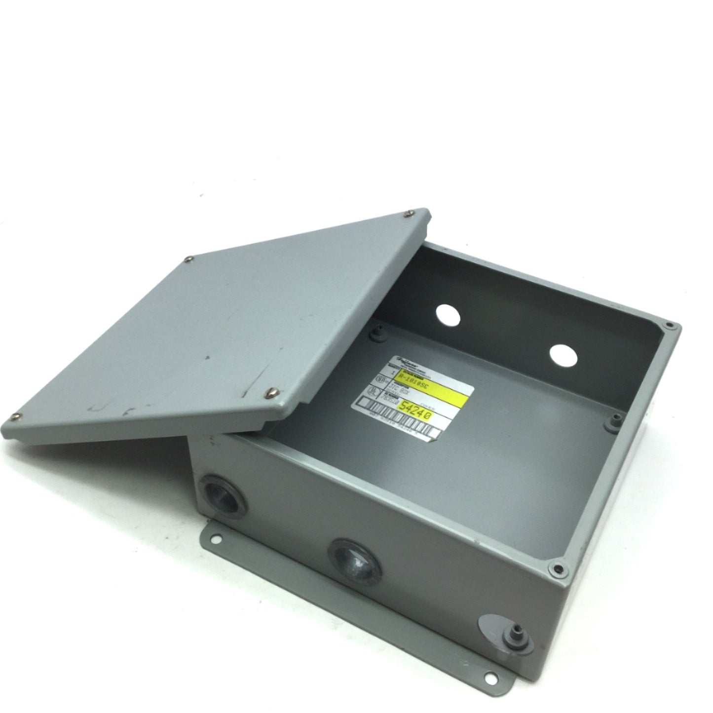Used Hoffman A-1010SC Electrical Enclosure, Dimensions: 10" x 10" x 4", *Holes*