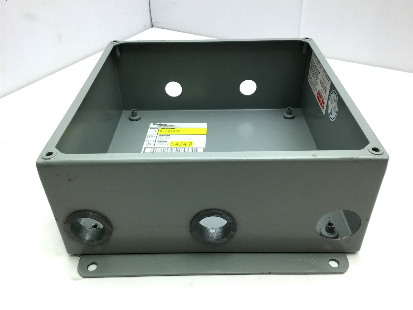 Used Hoffman A-1010SC Electrical Enclosure, Dimensions: 10" x 10" x 4", *Holes*