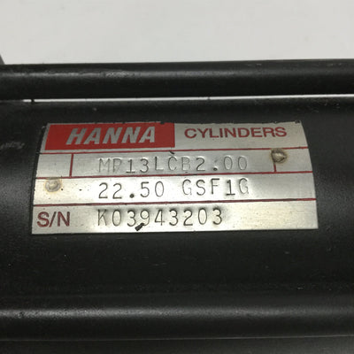 New – Open box Hanna MP13LCB2.00-22.50GSF1G Hydraulic Cylinder 2" Bore, 22.5" Stroke, 1800psi