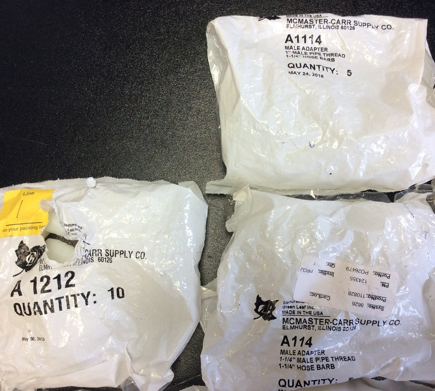 New – Open box Lot of Assorted Hose Barb 90 Elbow Tee Adapter Threaded Fitting 1/2 1 3/4 1-1/4"