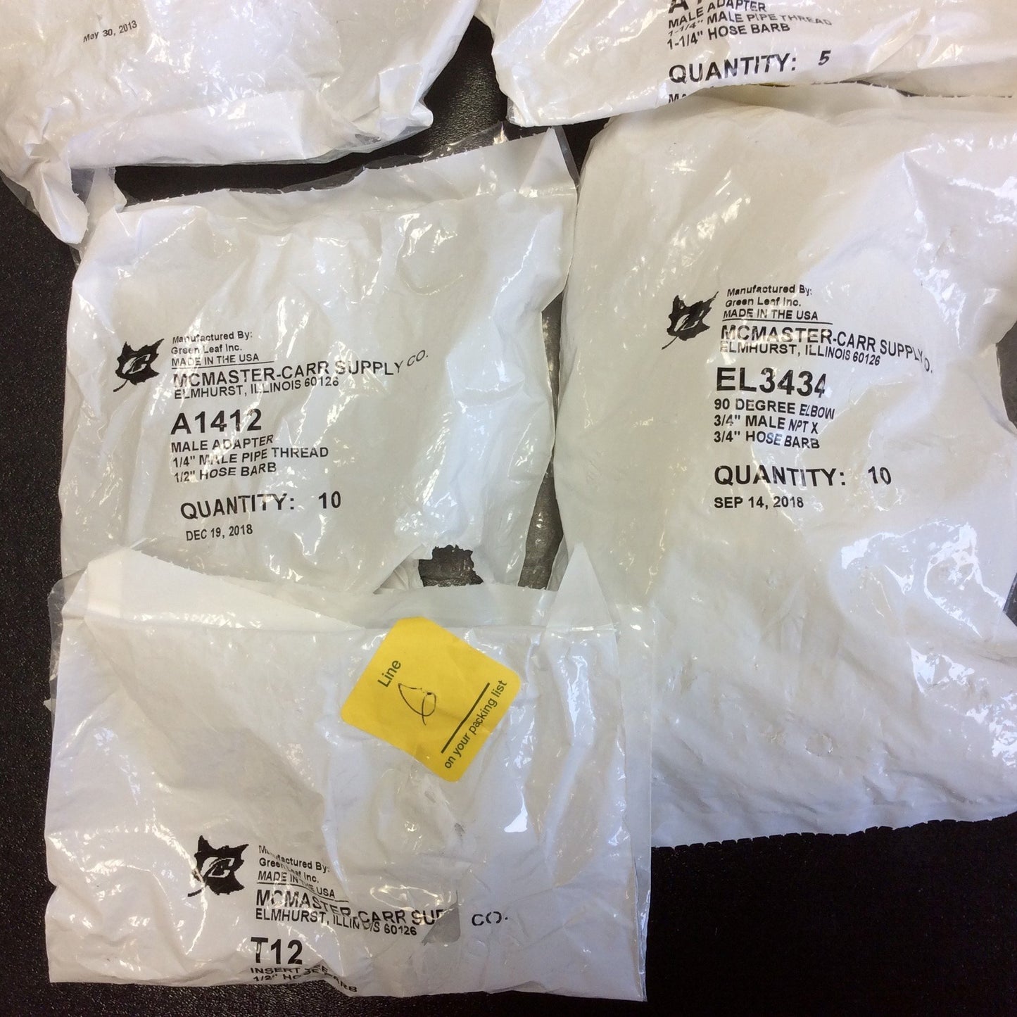 New – Open box Lot of Assorted Hose Barb 90 Elbow Tee Adapter Threaded Fitting 1/2 1 3/4 1-1/4"