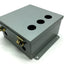 Used Hoffman A808CH Electrical Enclosure Box, Hinged Cover, 8"x 8"x 4", *Holes*