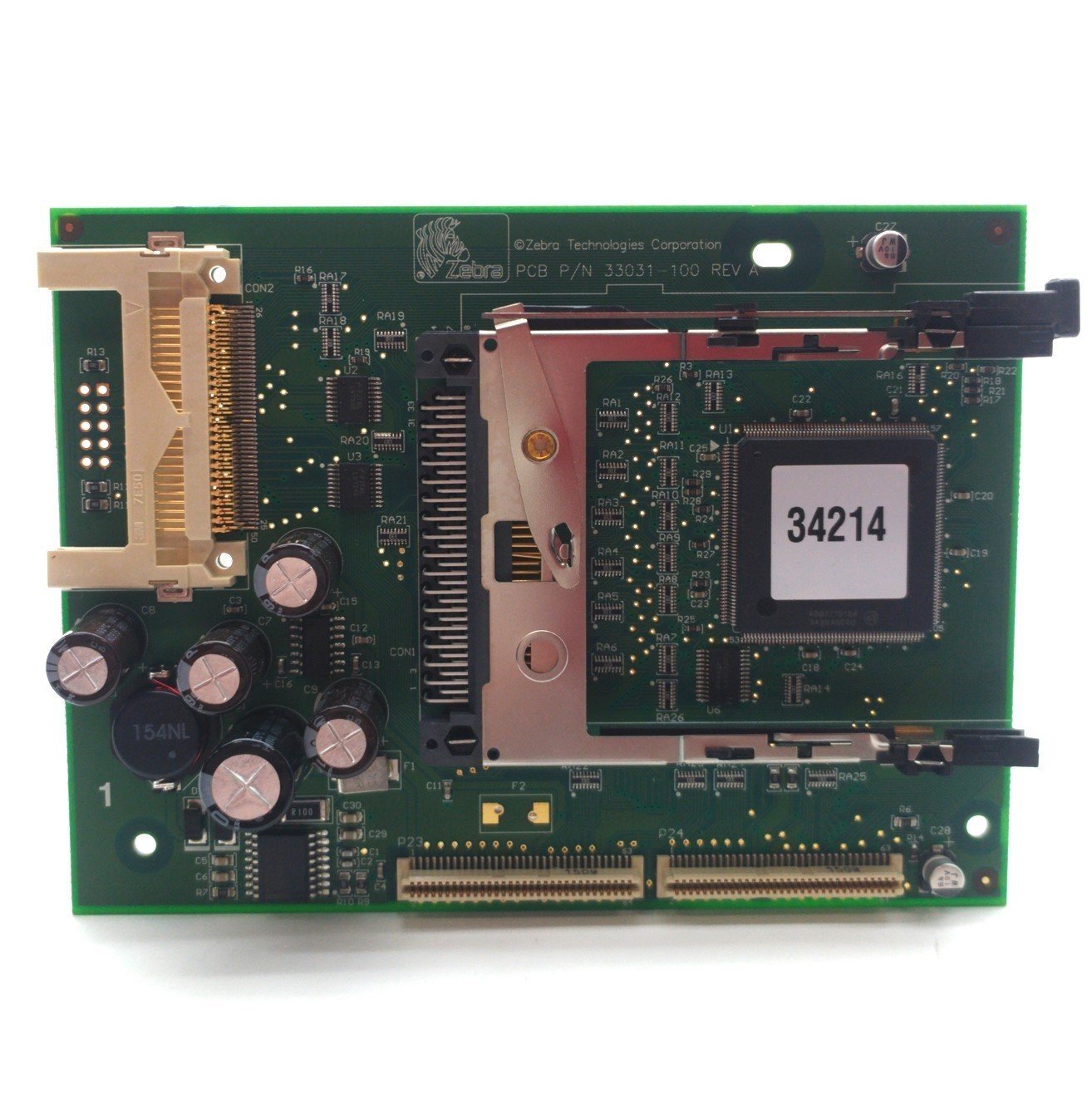 Used Zebra 33031-006 Rev B PCMCIA/Compact Flash Board, For 170XiIII+ Printer