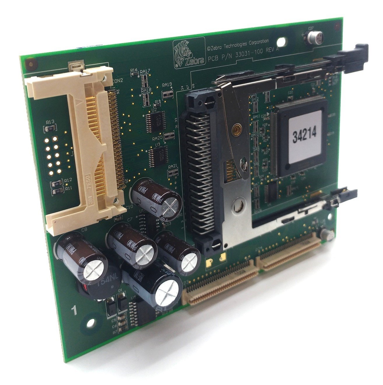 Used Zebra 33031-006 Rev B PCMCIA/Compact Flash Board, For 170XiIII+ Printer