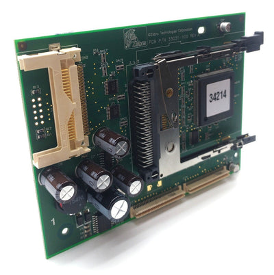 Used Zebra 33031-006 Rev B PCMCIA/Compact Flash Board, For 170XiIII+ Printer