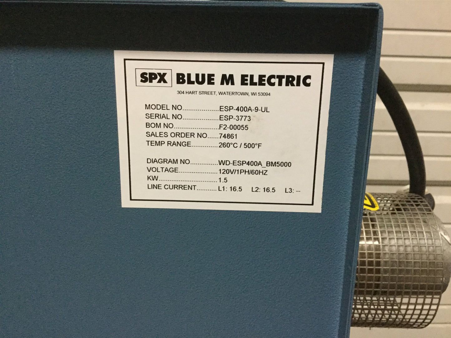 Used Blue M ESP-400A-9-UL Mechanical Convection Oven 500°F 260°C 120VAC 1.5 kW