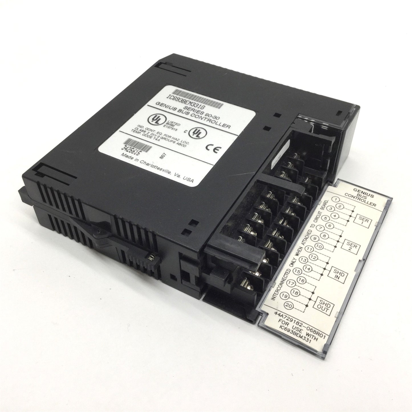 Used GE Fanuc IC693BEM331G Series 90-30 Genius Bus Controller, 128 Bytes Max