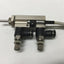 Used SMC NCDJPB6-037D-B Mini Pin Cylinder 3/8" Stroke, 6mm Bore w/D-93A Switches