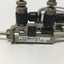 Used SMC NCDJPB6-037D-B Mini Pin Cylinder 3/8" Stroke, 6mm Bore w/D-93A Switches