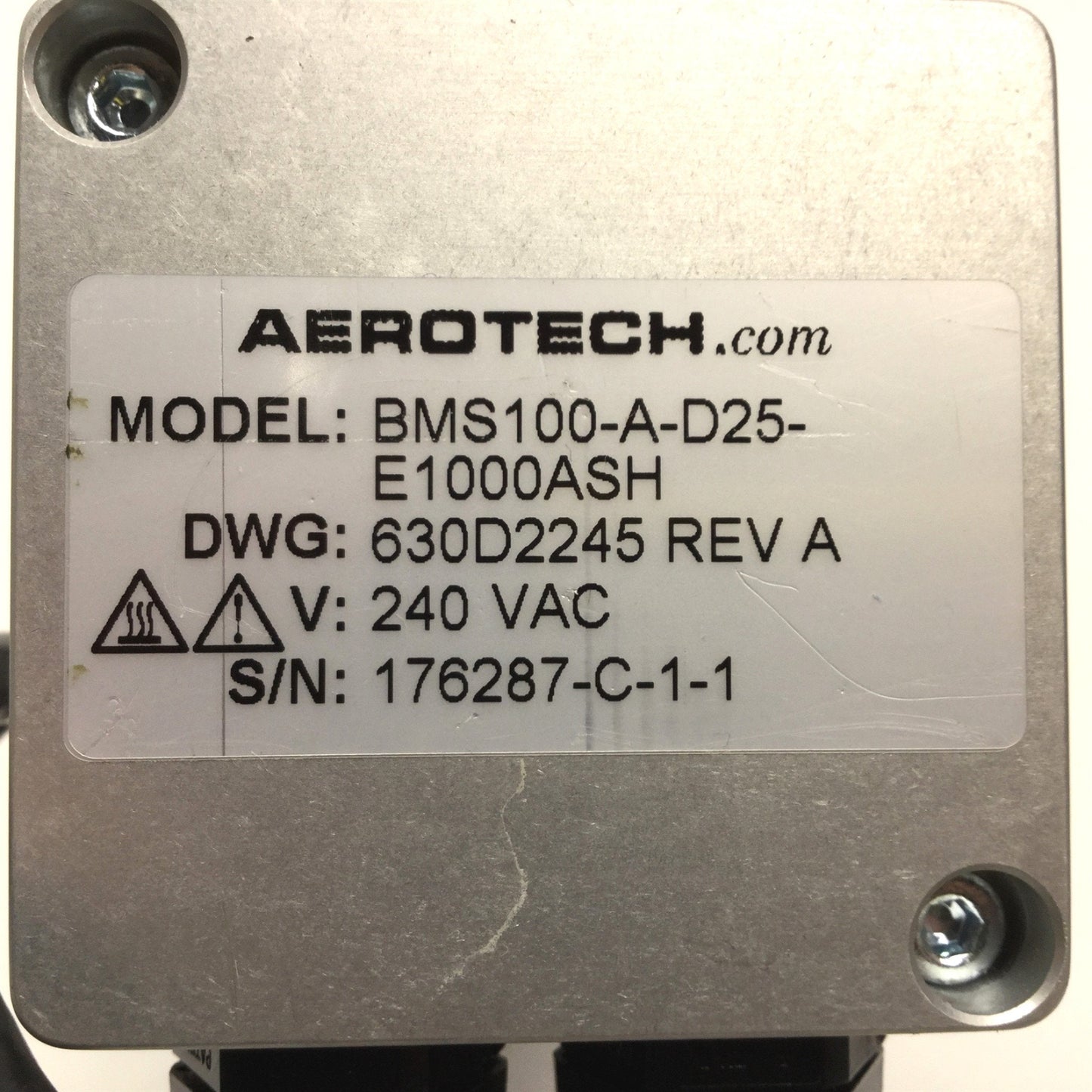 Used Aerotech BMS100-A-D25-E1000ASH Brushless Slotless Rotary Servomotor, NEMA 23