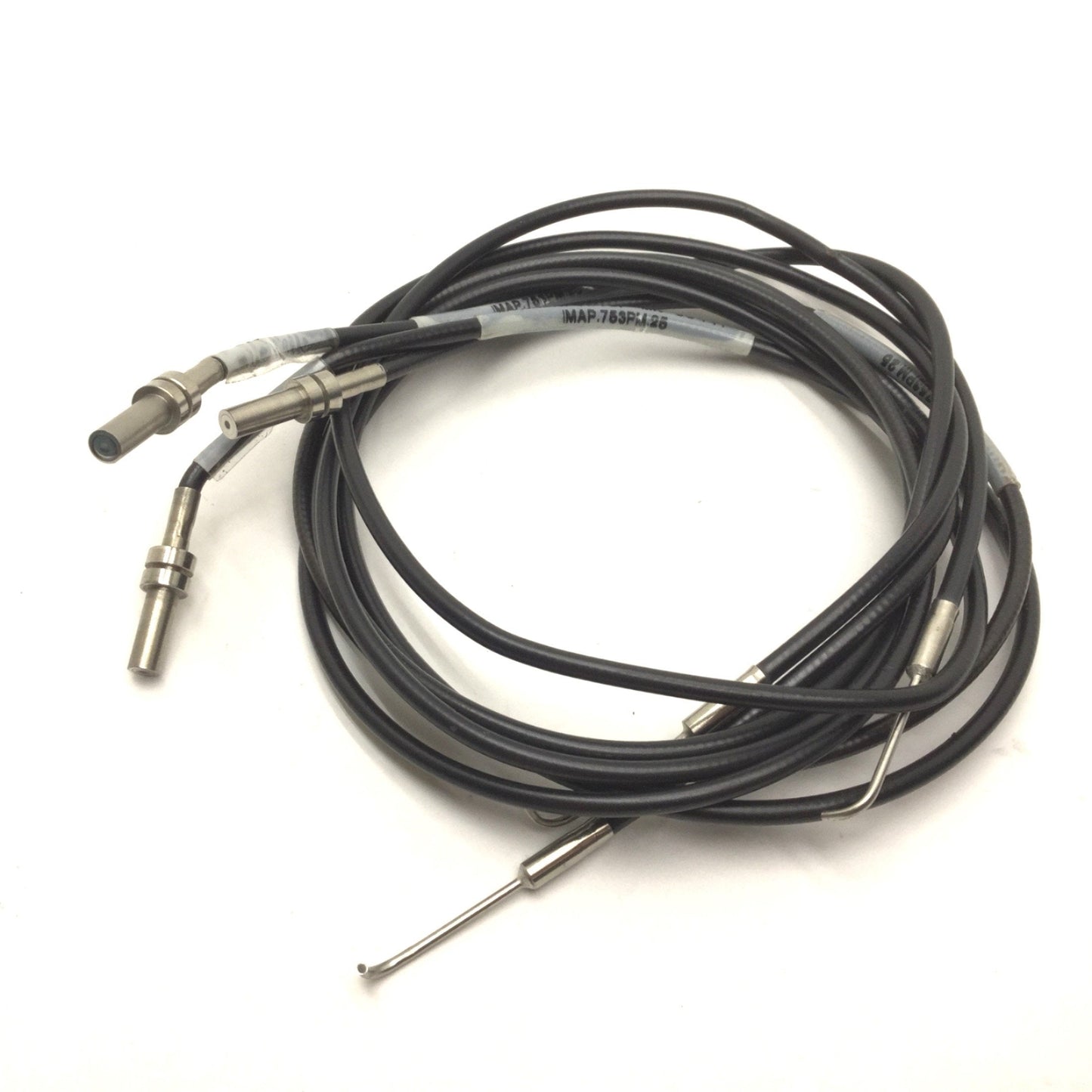 Used Lot of 3 Banner IMAP.753PM.25 Fiber Optic Cables Bundle: 1.2mm 90ø Probe