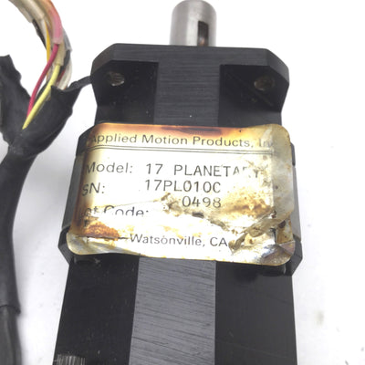 Used Applied Motion 17PL0100 Planetary Gearhead HT17 Motor E2-500-197-IH Encoder