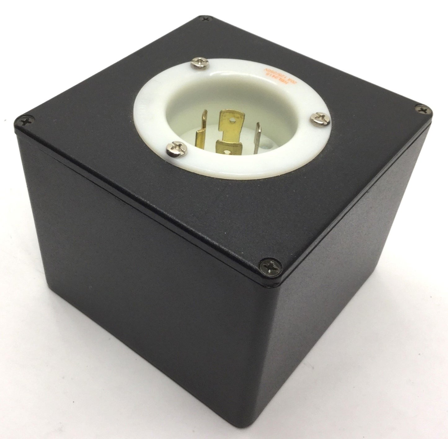 Used Hubbell HBL2415 20A, 125/250V Turn-Locking Male Receptacle & Enclosure *4 Holes*