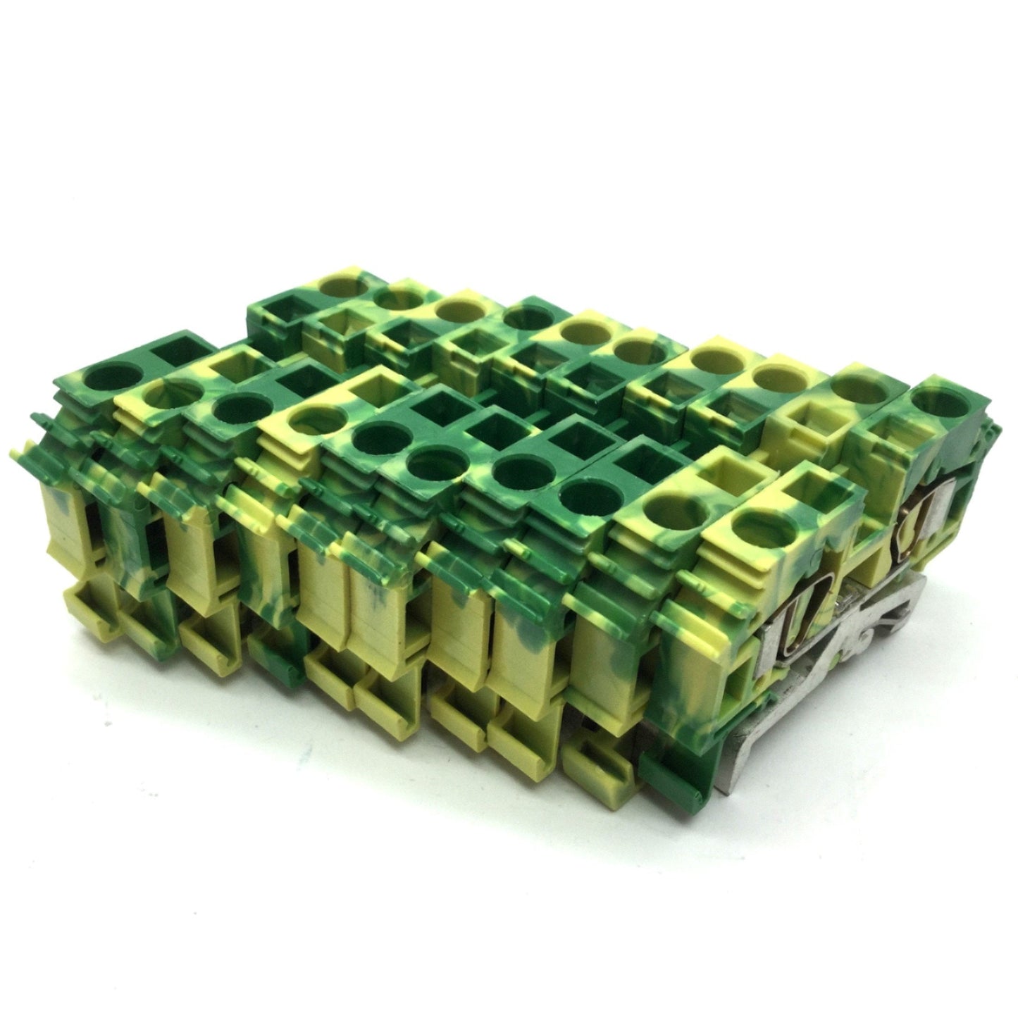 Used Lot of 10 Wago 282-607 IEC 60947-7-2 DIN Rail Mount Terminal Blocks 24 -10AWG