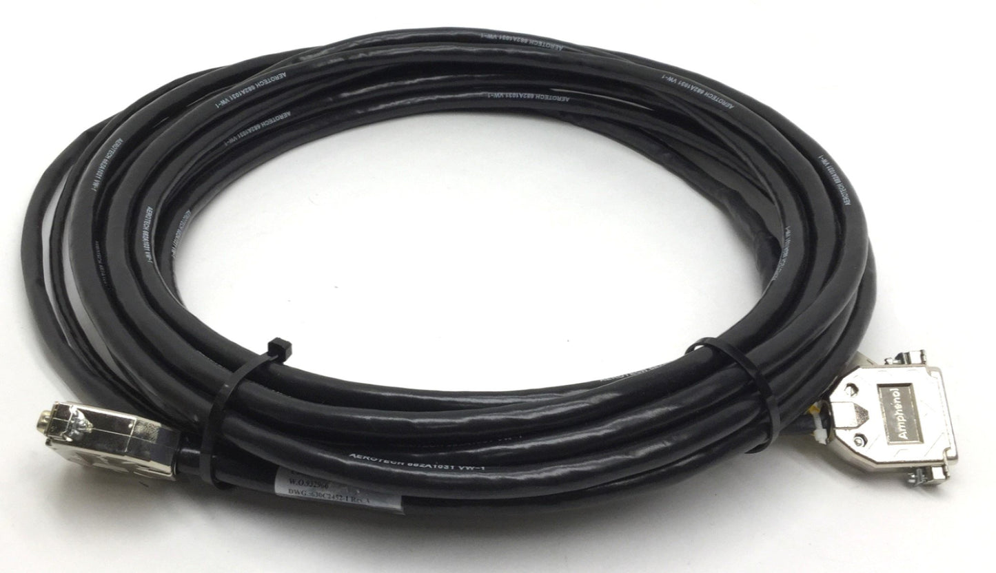 Used Aerotech 630C2452-1 Rev. A Controllers to MTR/Stage Cable, Length: 80"