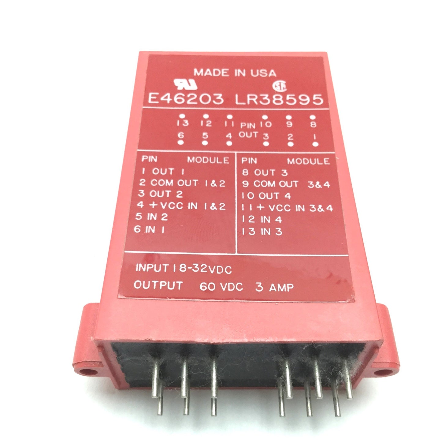 Used Lot of 4 Gordos E46203 LR38595 ODC24Q I/O Module Solid State Relay, In: 18-32VDC