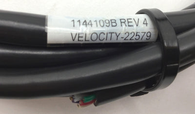 Used 1144109B Rev 4 Encoder Z Stage Cable, 9-Pin D-Sub to Flying Leads, Length: 10'