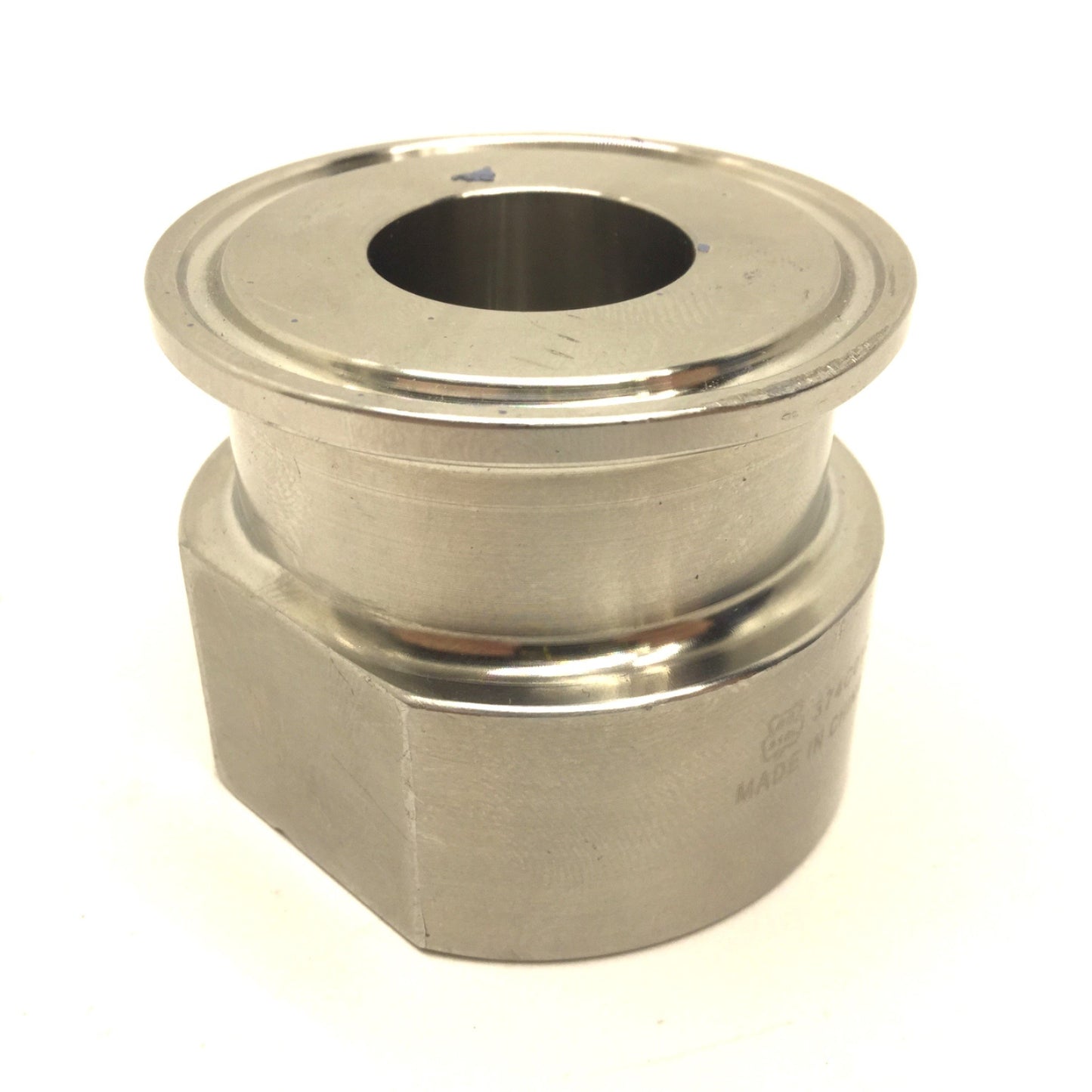 Used Tri-Clamp 1" Ladish Sanitary 316L SS Female Clamp Adapter Fitting, 1" NPT Thread